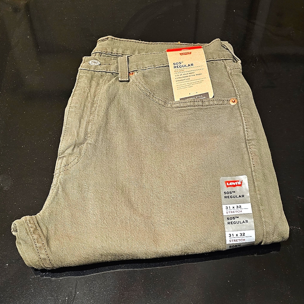 Levi's 505 regular 31x32 stretch green